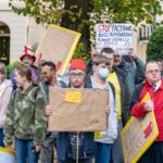 A group of CYA and some of their supporters travelling to Facebook HQ in London. Photo credit: Slawomir Furgalski